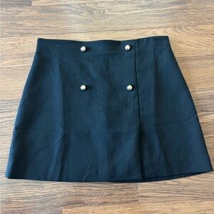 H&M Black Skirt with Buttons